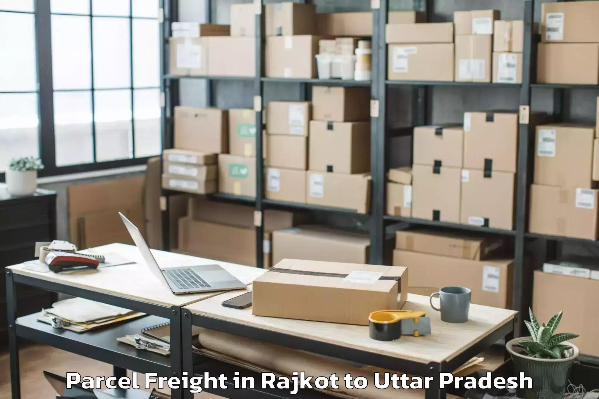 Efficient Rajkot to Bhinga Parcel Freight